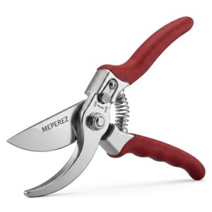 MEPEREZ Premium Bypass Pruning Shears – Heavy-Duty Garden Clippers with Safety Lock
