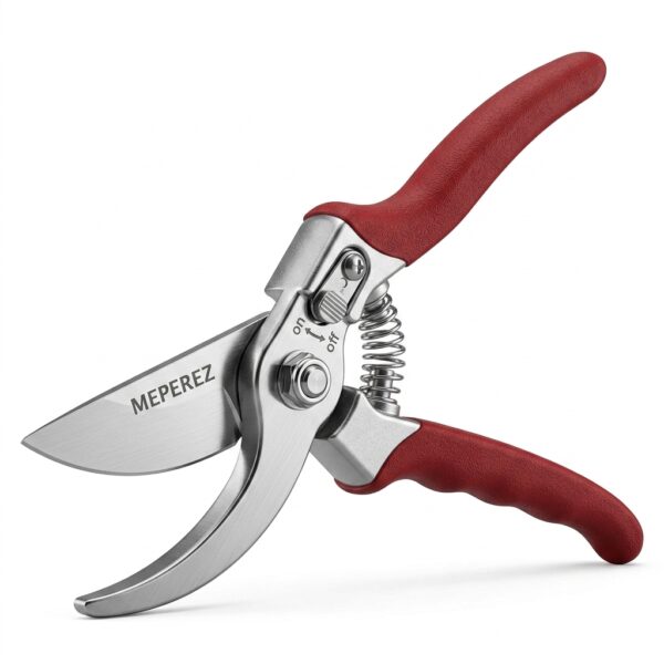 MEPEREZ Premium Bypass Pruning Shears – Heavy-Duty Garden Clippers with Safety Lock