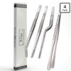 8-Crew Kitchen Professional Culinary Tweezers Set (4-Pack) | Precision Plating Tools