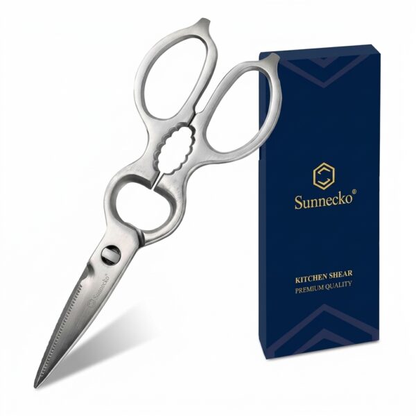 1 Sunnecko Premium Multi-Function Kitchen Shears – Stainless Steel Heavy-Duty Kitchen Scissors