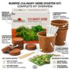 Burpee Culinary Herb Seed Starter Kit – Complete Indoor Herb Growing Kit with 5 Herb Varieties