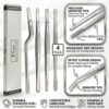 8-Crew Kitchen Professional Culinary Tweezers Set (4-Pack) | Precision Plating Tools