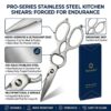 3 Sunnecko Premium Multi-Function Kitchen Shears – Stainless Steel Heavy-Duty Kitchen Scissors