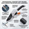 Professional SK5 Garden Pruning Shears – Heavy Duty Bypass Pruner with Safety Lock