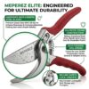 MEPEREZ Premium Bypass Pruning Shears – Heavy-Duty Garden Clippers with Safety Lock