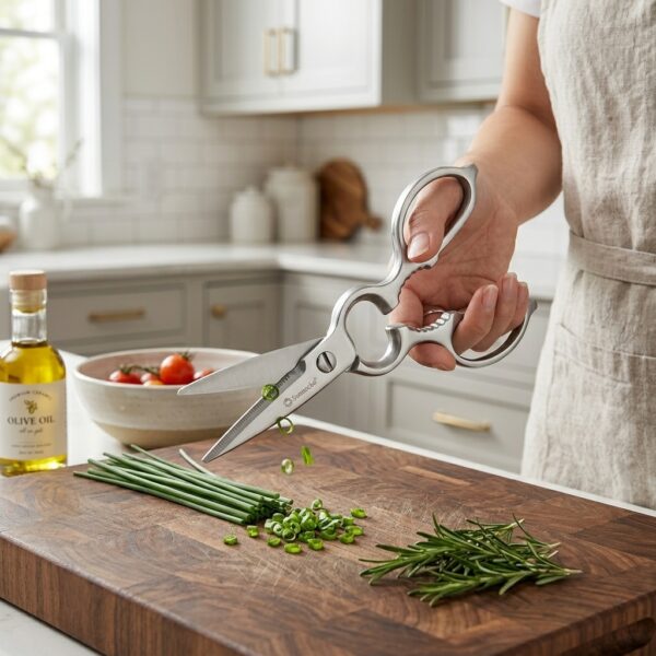 5 Sunnecko Premium Multi-Function Kitchen Shears – Stainless Steel Heavy-Duty Kitchen Scissors
