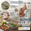 6 Sunnecko Premium Multi-Function Kitchen Shears – Stainless Steel Heavy-Duty Kitchen Scissors